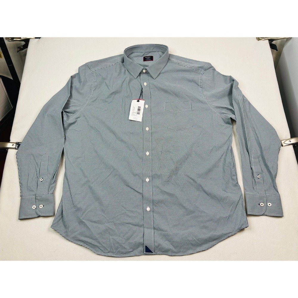 UNTUCKit Lafior Green Gingham Performance Shirt Mens XXL Regular Fit 42211 NWT